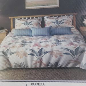 White Multi Colour Branded Bedsheet