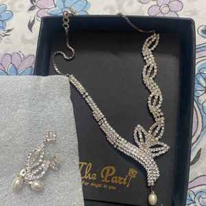 Silver Necklace Jwellery Set