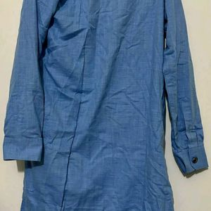 Men Sky Blue Kurta