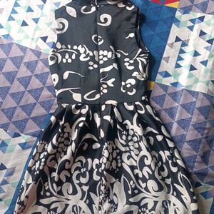 Black And White Partywear Dress