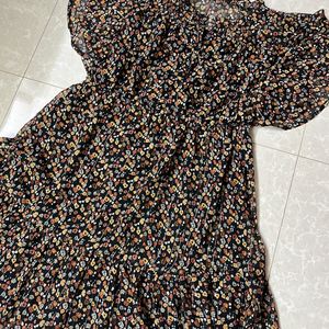 Floral Black Dress