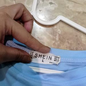 shein baby blue crop top