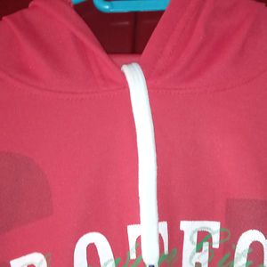 Red Hoodie T-shirt For Boys