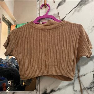 Brown Crop Top