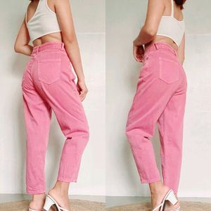 Pink Mom Jeans