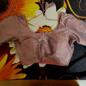 Brand New Mauve Readymade Silk Blouse