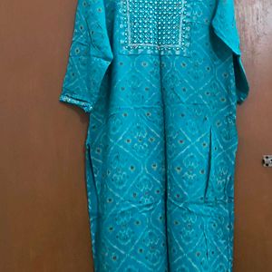 Cotton Kurta With Pant 💙