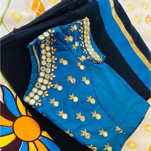 Work  Blouse With  Saree