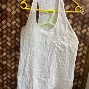 White Sleevless Sando Type Top