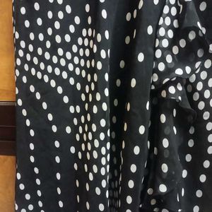 Black With White Dot Retro Skirt