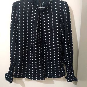 Black Polka Dot Top