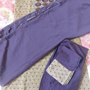 WOMEN STRAIGHT CHANDERI KURTA SET