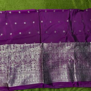 Purple Sari With Blouse