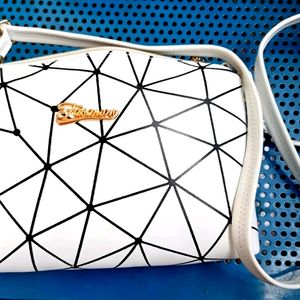 Women White Sling Bag