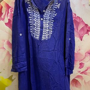 Global Desi Navy Blue Kurta