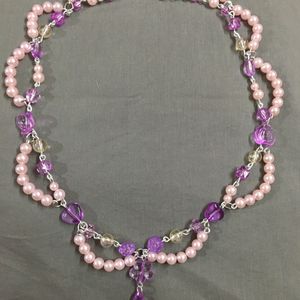 Fairy Purple And Pink Loop Necklace