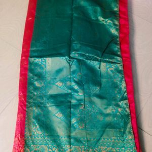 Pink Colour Banaras Silk Saree