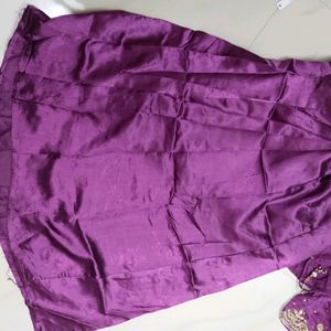 Lehnga Saree With Kurti & Peticot