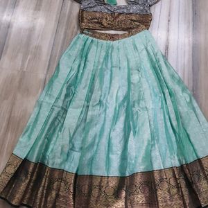 Skyblue Color Fully Stitched Lehenga