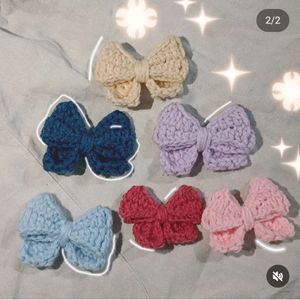 Crochet Bow Clips