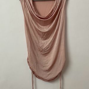 SATIN COWL NECK TOP