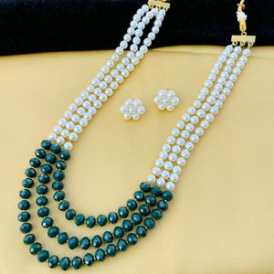 Triple Layer Pearl Mala With Tops