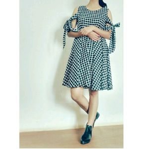 Black And White Checked Dress