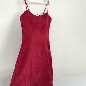 Red Satin Dress