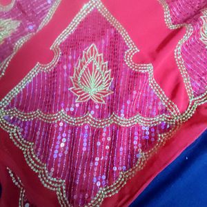 Red Jamki Grand Saree