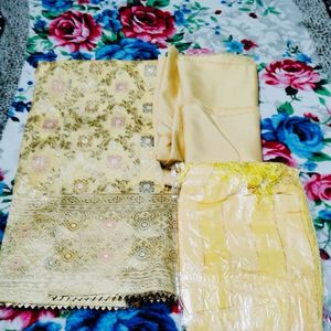 Unstich Suit With Dupatta