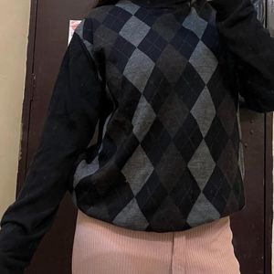 Argyle Turtle Neck Sweater