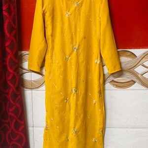 Yellow Georgette Kurti