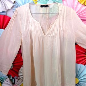 Baby Pink Shiffon Sheer Top