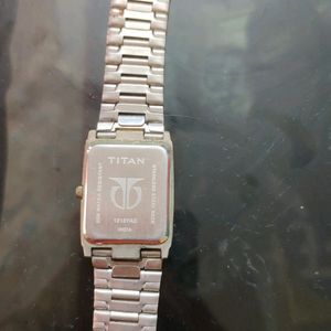 Titan Rose Gold Watch With Silver Dail