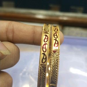 Golden Hand Kada With 2 Years Colour Warranty