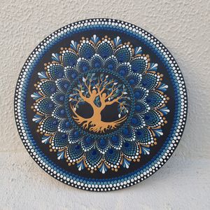 tree pattern dotting mandala wall decor