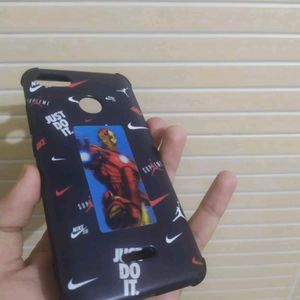 Redmi Note 6A Phone Cover With 3D Iron Man Sticker