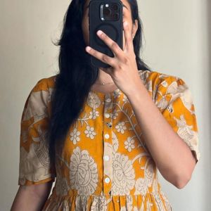 Mustard Cotton Dress