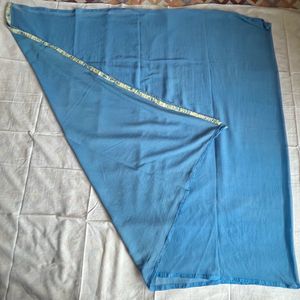 Georgette Beautiful Blue Dupatta With Border