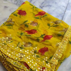 Yellow Beutiful Saree