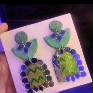 Handmade Earrings 💚💙