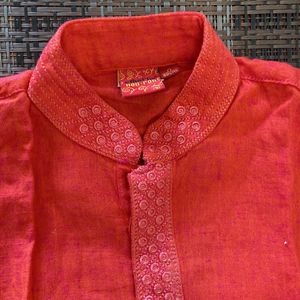 Babies Kurta Set - Red White