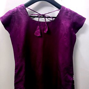 Daily Wear Kurta For Women (Purple)(Stitched)