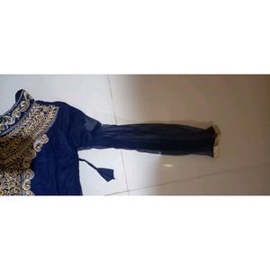 Long Net Umbrella, Suit /gown, With Neck WorkDesi