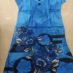 XL Blue Cotton Nighty