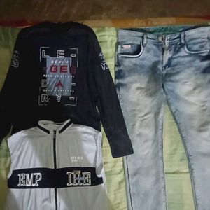 Jeans,Coat,Inner Wear Tshirt. At Low Price