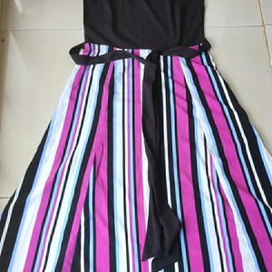 Multicolored Striped Maxi Dress 💕💕💕💟💟💟🤍🖤🖤