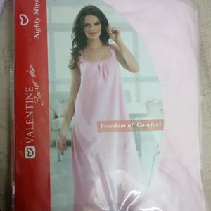 Soft Cotton Nighty Slip (Size-XL) (Pink)