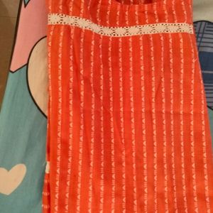 New Orange Kurthi Size:L