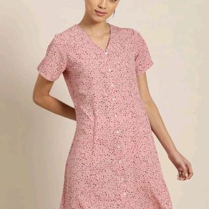 Pink A-line dress